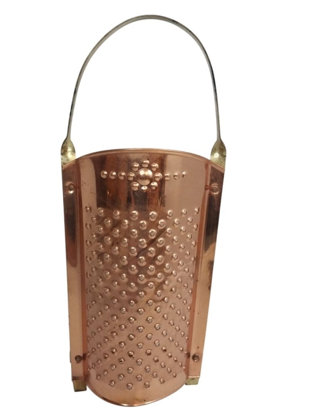 Vintage Copper & Brass Decorative Grater Wall Hanging Made In Korea